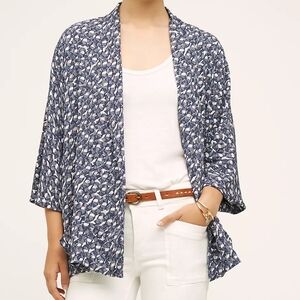 Anthropologie Dra Blue Indica Kimono Jacket Cardigan